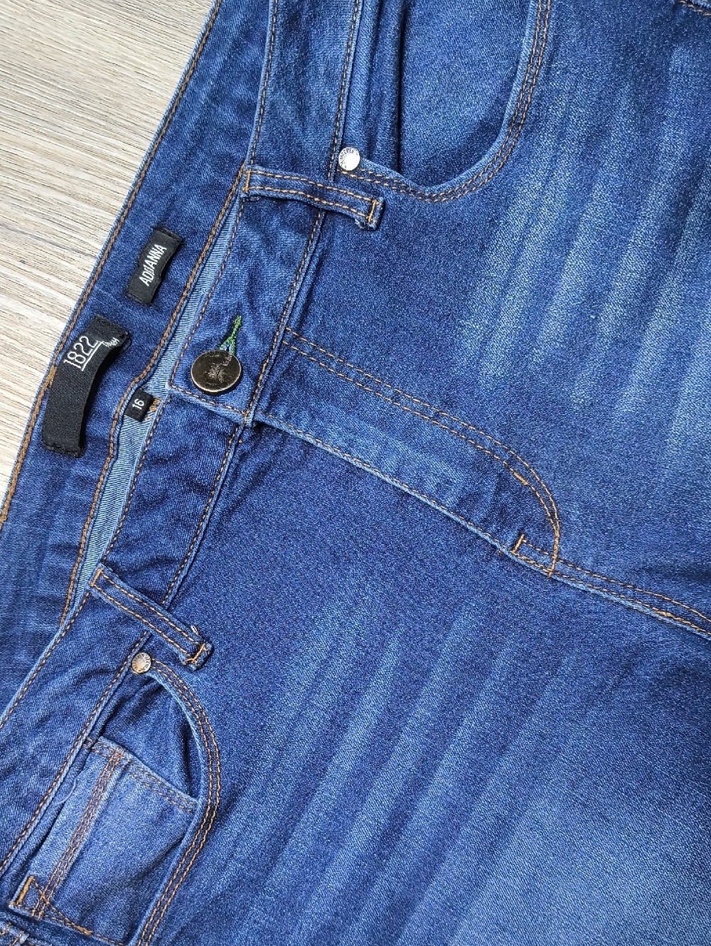 S1115 High Rise Adrianna Skinny w/28" Inseam 👖 1822 Denim Women's Size 16 Jeans